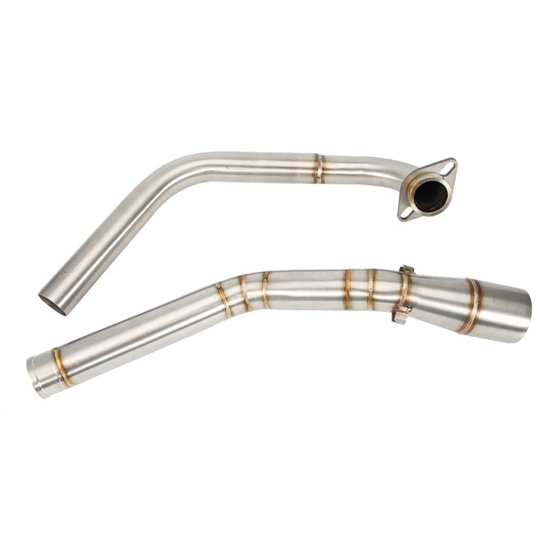 KIMISS KIMISS Exhaust Middle Link Pipe, Motorcycle Modification Exhaust Middle Link Pipe Fit for YZF R15 MT-15 MT-125 2008-2017for yzf 125r125 pipe + yzf r125 down pipe - Image 2