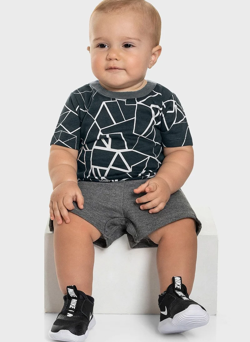 Quimby Infant Printed Causal Short Set