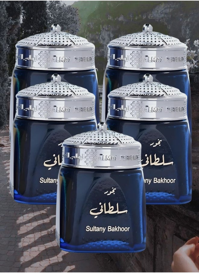 الماس للعطور 5 قطع بخور سلطاني مبسوس 40 جرام  - Image 1