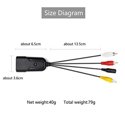 HDSUNWSTD Composite to HDMI Converter, HDMI, RCA AV to HDMI Support 1080P with DC Power Cable, for PS One, PS2, PS3, WII, WII U and SEGA Video Games Video Converter - Image 4