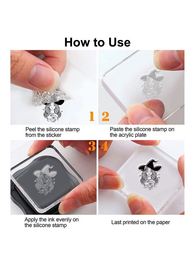 PH PandaHall بطاقات ختم سيليكون شفافة من Tarot StampMoon Witch، طوابع مطاطية شفافة لصنع البطاقات وتزيين ألبومات الصور وألبومات القصاصات بنفسك، مقاس 6.2 × 4.3 بوصة - Image 3