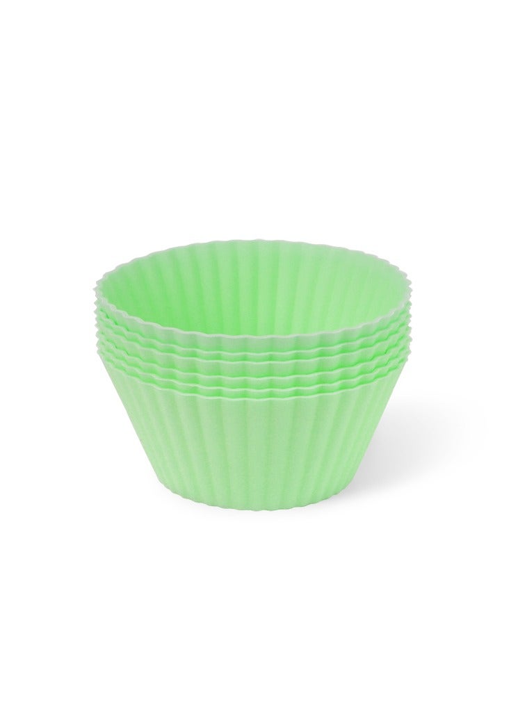 Fissman 6-Piece Cupcake Molder, Silicone Cupcake Muffin Baking Cups, Reusable Non-Stick Cake Molds Sets, Baking Cup Liner Molds  - Image 1
