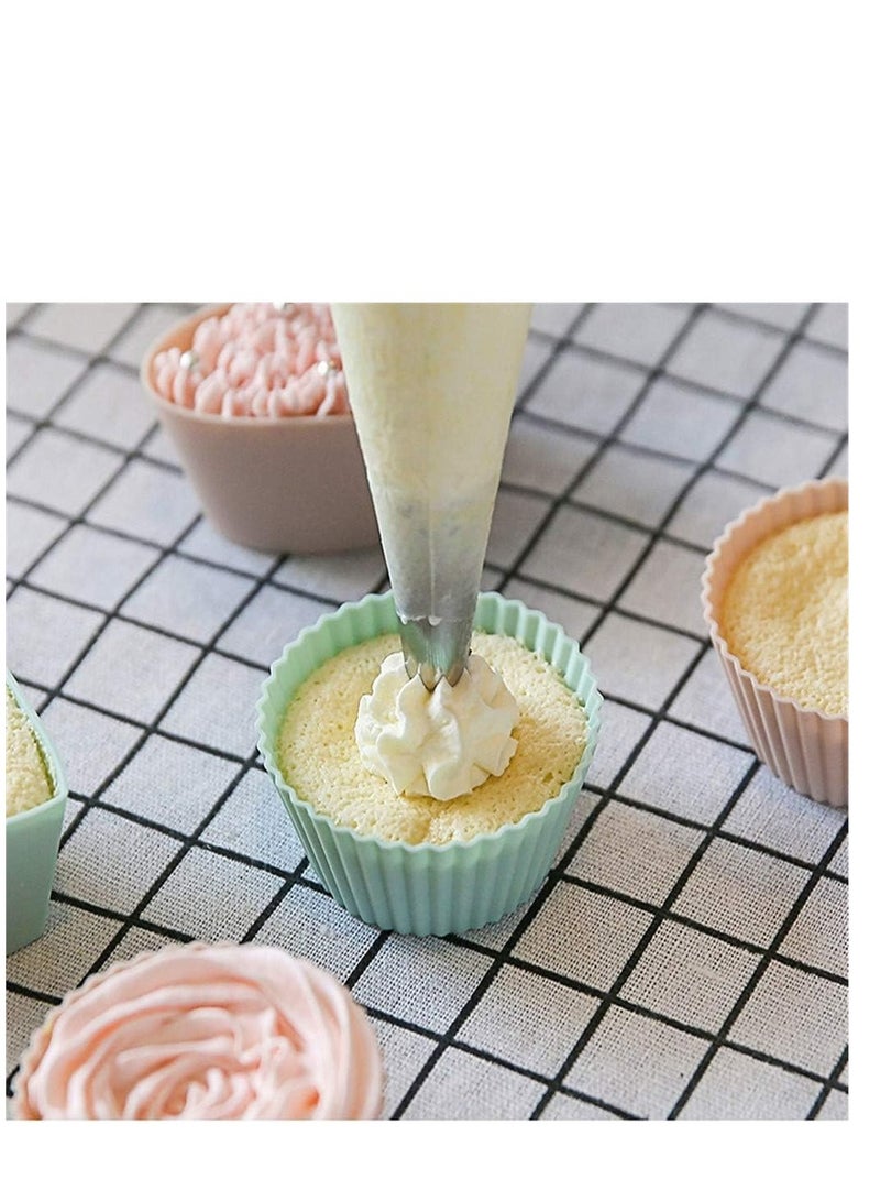 Fissman 6-Piece Cupcake Molder, Silicone Cupcake Muffin Baking Cups, Reusable Non-Stick Cake Molds Sets, Baking Cup Liner Molds  - Image 2