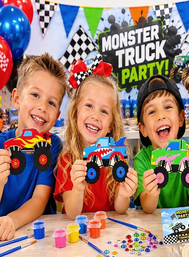 GOGREENWOVEN Monster Truck Party Favors for Kids - 12 Pack Pre-Packaged DIY Monster Truck Painting Craft Kits, Birthday Goodie Bag Fillers, Truck Party Supplies, Gifts & Prizes for Boys and Girls Ages 4-8 - Image 5