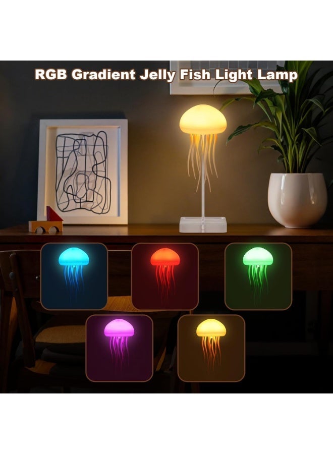 Voice Control Jellyfish Lamp with Dancing Legs – RGB Gradient LED Bedside Night Light Rechargeable Jellyfish Table Lamp Touch Sensor Mood Light Christmas Gift (Hanging & Base) - Image 5
