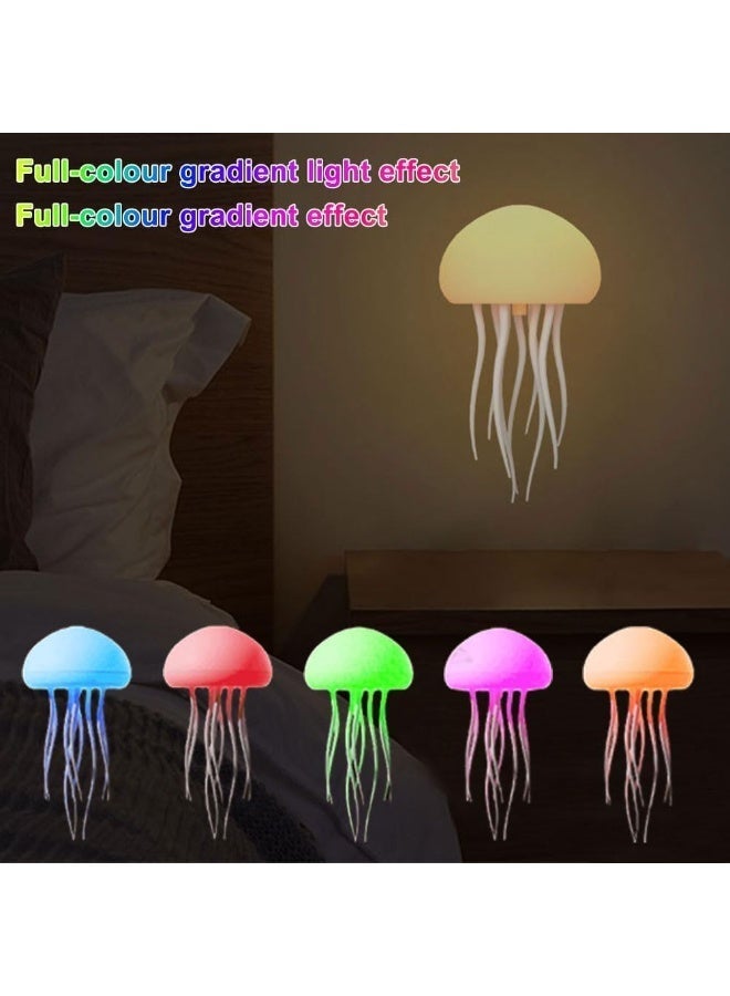 Voice Control Jellyfish Lamp with Dancing Legs – RGB Gradient LED Bedside Night Light Rechargeable Jellyfish Table Lamp Touch Sensor Mood Light Christmas Gift (Hanging & Base) - Image 2
