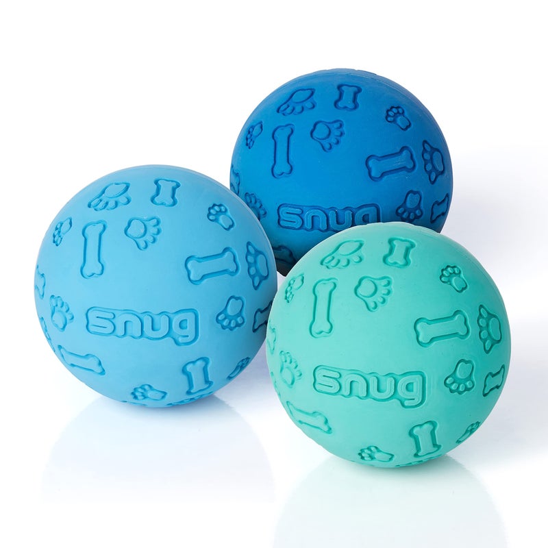 Snug Rubber Dog Balls for Small and Medium Dogs Tennis Ball Size Virtually Indestructible 3 Pack Cool - Image 2