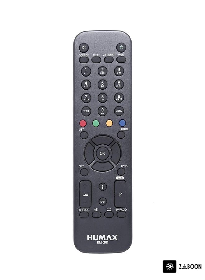 Zaboon Remote Control For Satellite Receiver Black