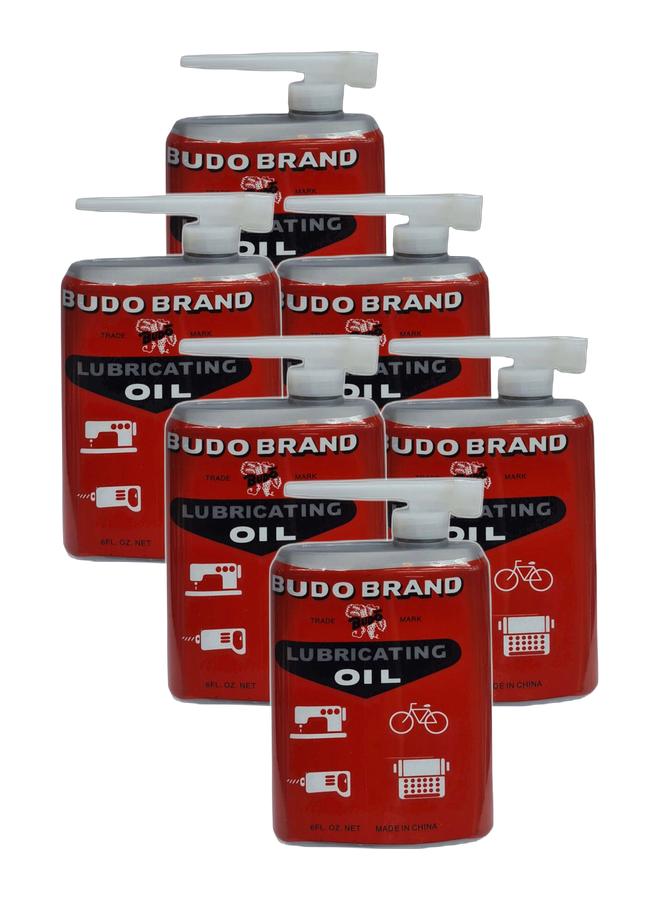 Budo Brand 6 Pcs Bundle Of All Purpose Lubricating Industrial Oil For Sewing Machines - Image 1