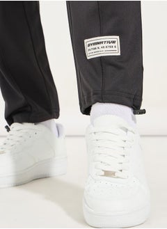Styli Ultra Soft Slim Pintuck Athleisure Joggers with Badge Detail  - Image 4
