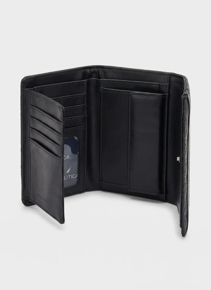 NAUTICA  ANA Tri-Fold Monogram Wallet for Women | Best Price UAE