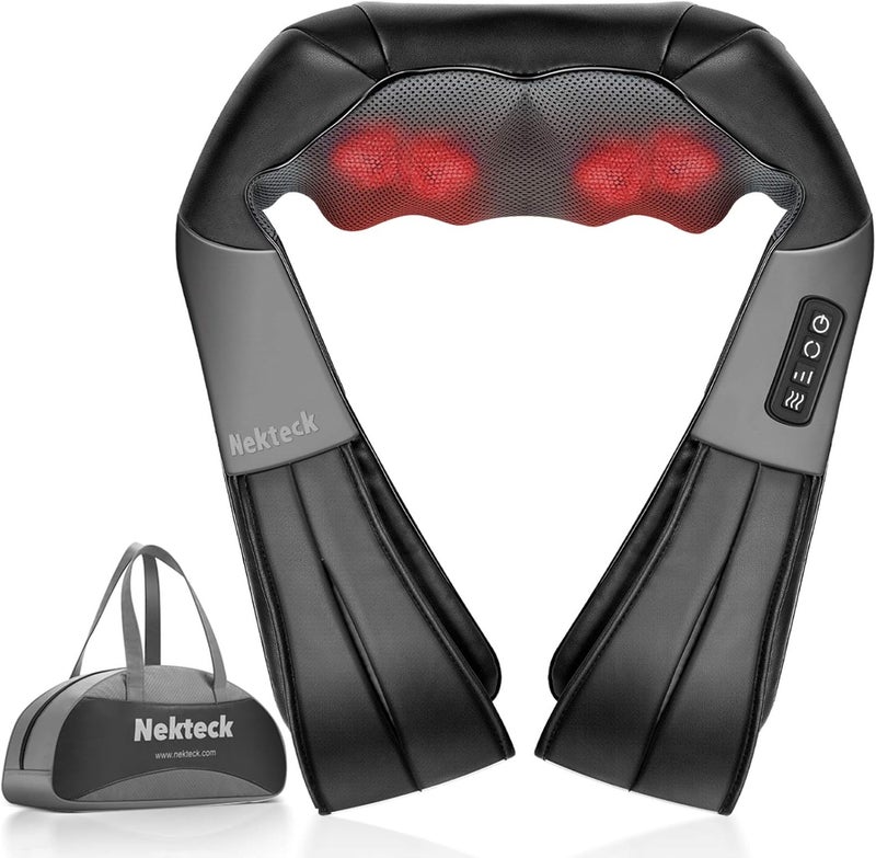 Shiatsu Neck and Back Massager with Soothing Heat - Electric Deep Tissue 3D Kneading Massage Pillow for Pain Relief - Image 1