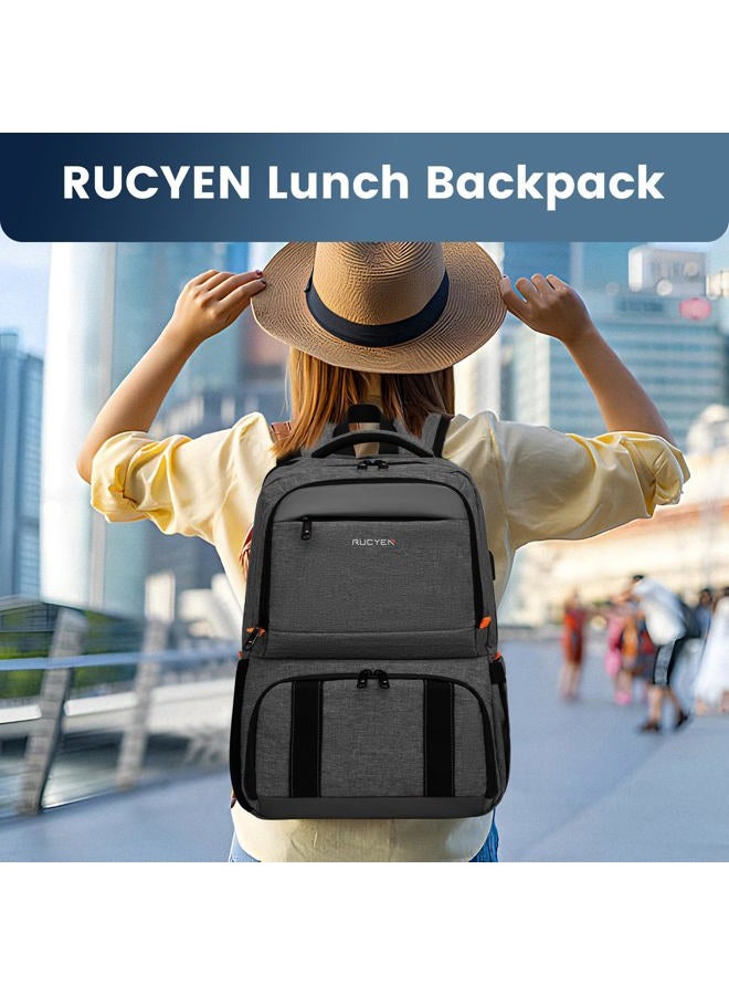 RUCYEN حقيبة ظهر للغداء، سوداء - Image 5