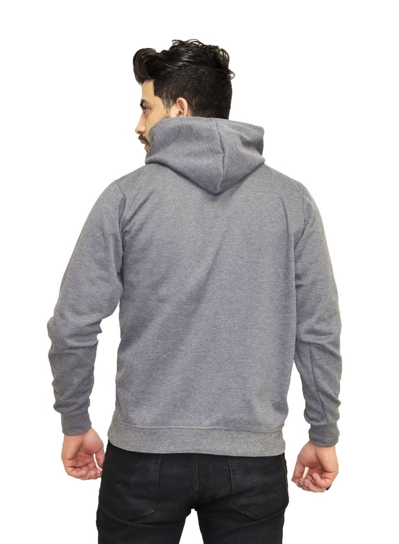OneHand Hoodie Melton Cotton - Dark Grey - Image 3