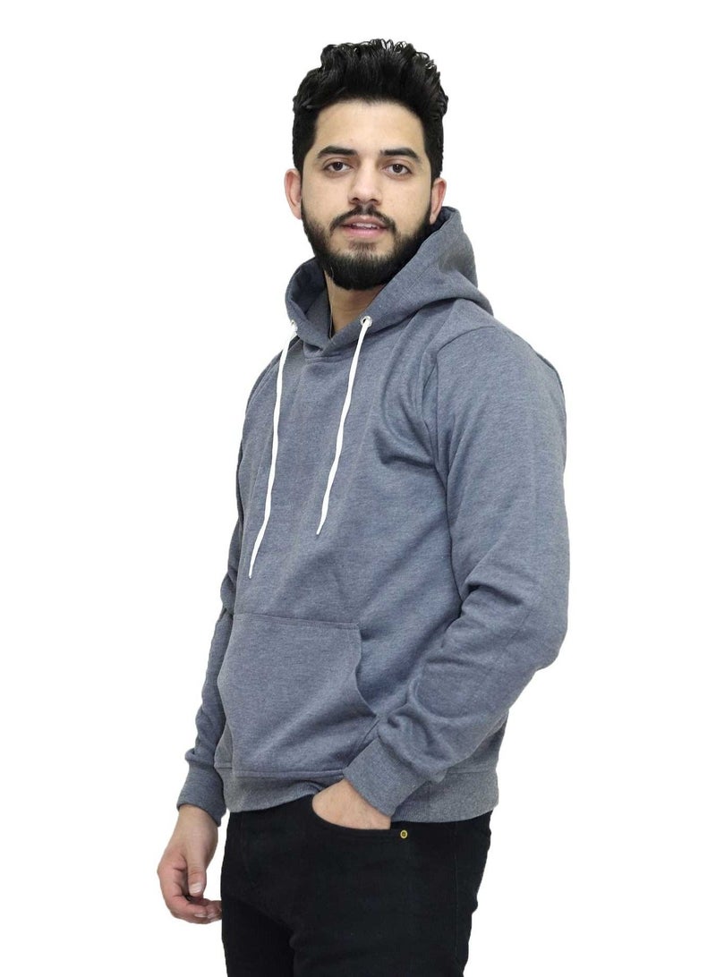 OneHand Hoodie Melton Cotton - Dark Grey - Image 2