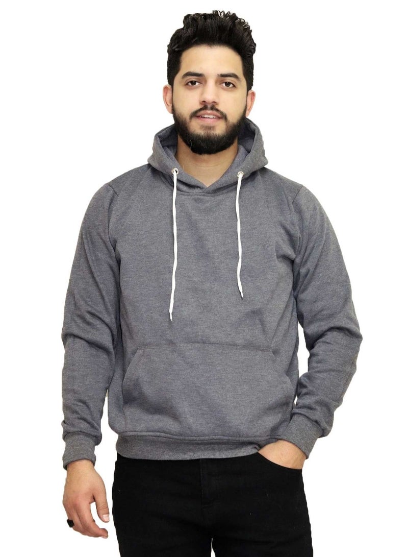 OneHand Hoodie Melton Cotton - Dark Grey - Image 1
