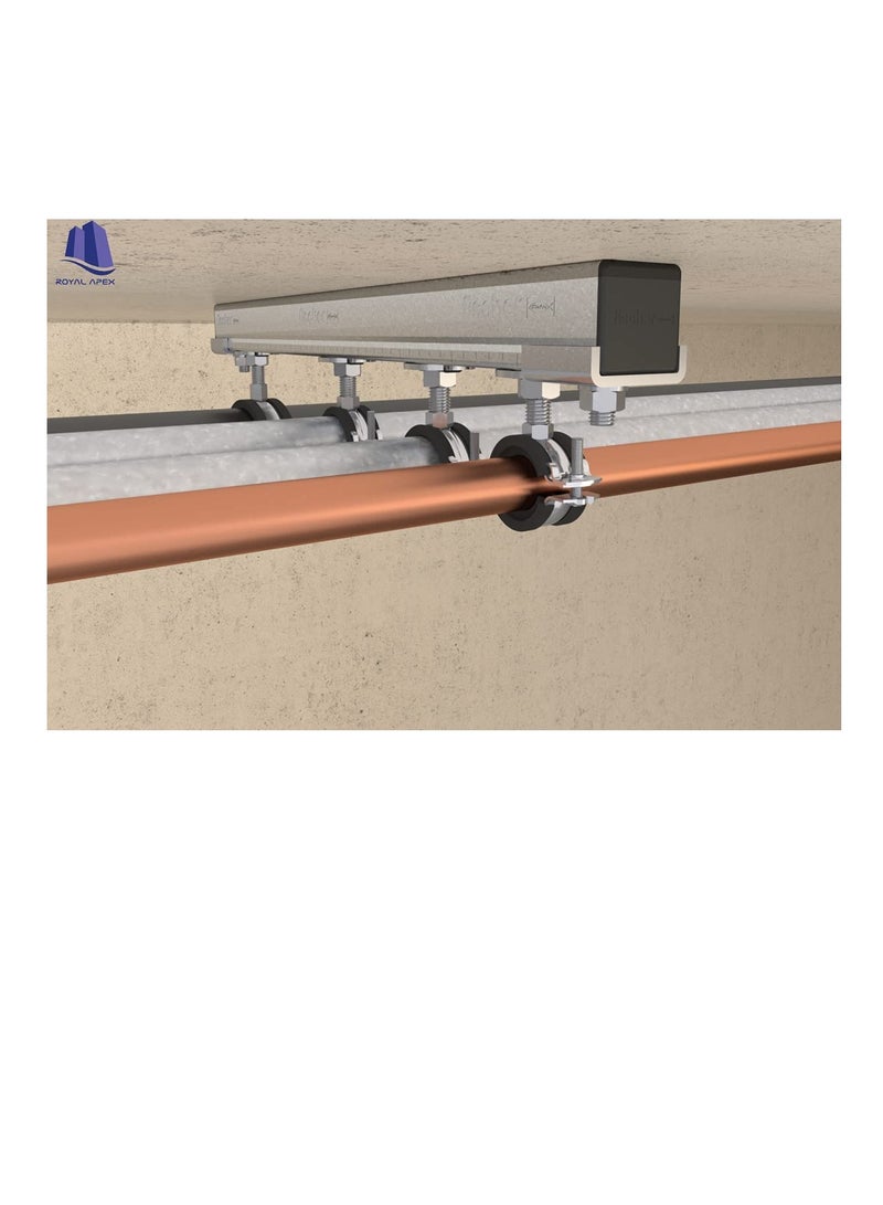Heavy Duty Adjustable Two-screw Pipe Galvanized Iron (GI) Clamp with Rubber Lined or Unlined for Wall Ceiling Mount Pipe Supports, Split Ring Hanger (3/4 Inch, Pack of 5)  - Image 2