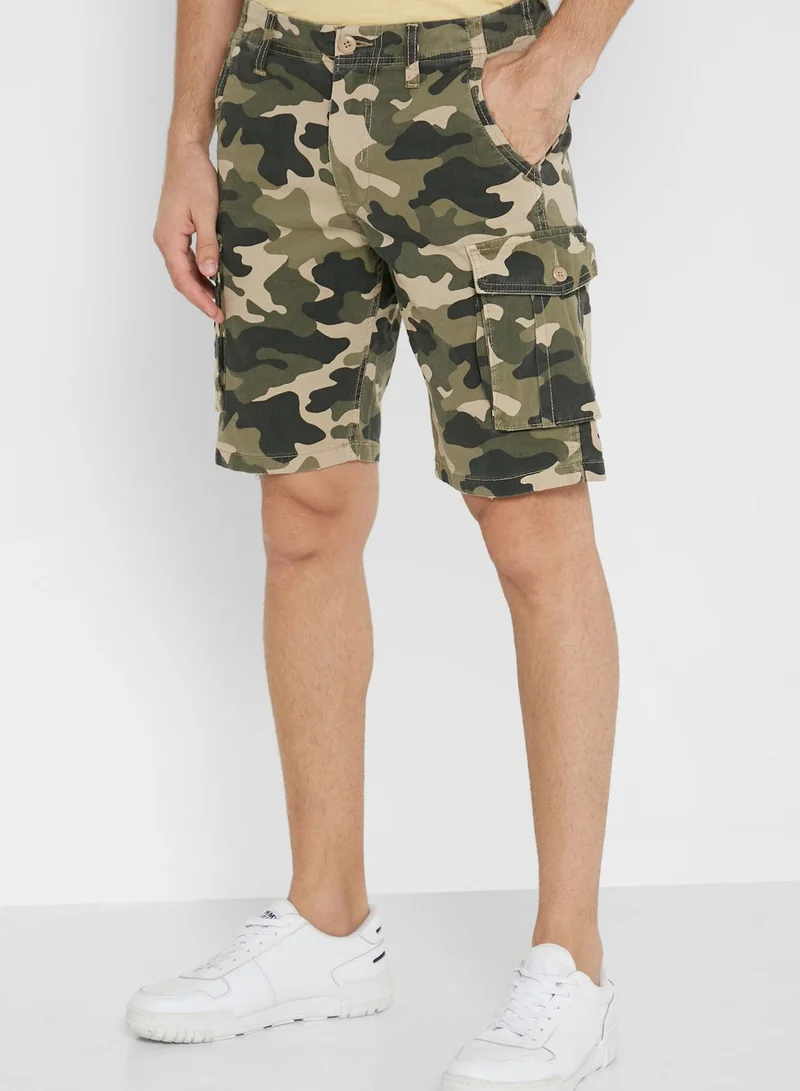 JACK & JONES Camo Cargo Shorts