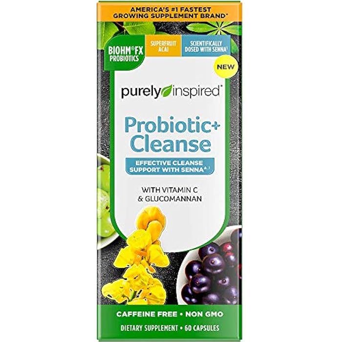Purely Inspired Detox Cleanse | 7 Day Cleanse + Probiotics | Acai Berry | Whole Body Detox for Women & Men | Senna Leaf, Probiotics & Digestive Enzymes | 60 Count - Image 1