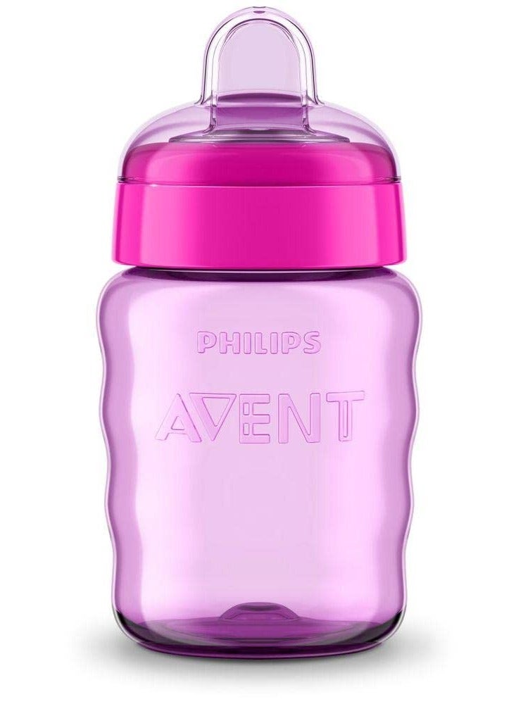 AVENT Philips Silicone Classic Spout Cup Without Handle | Pink/Purple | 260ml - Image 1