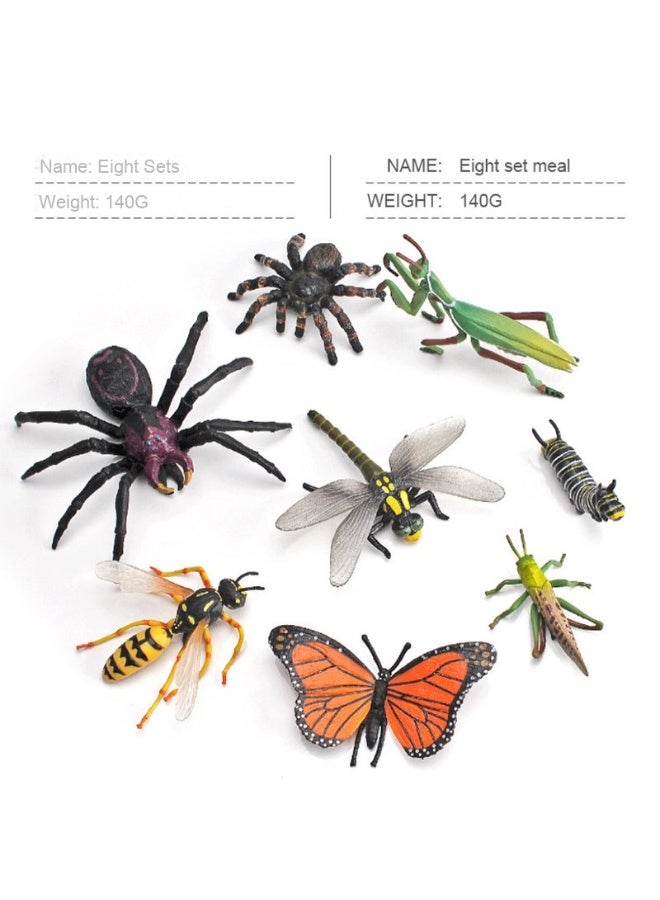 نيبمينينت نموذج حيوانات تعليمي للأطفال - تمثال محاكاة قلوب الفراشات واليعسوب والحشرات في صندوق الرمل