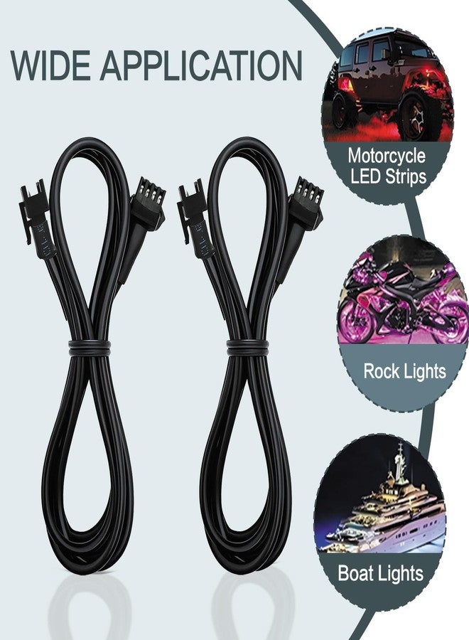 LAZZPPO 12 Pcs 4 Pin 60 inch LED Rock Light Extension Cable, Rock Light Extension Wire 4 Pin RGB Connector with High-Purity Copper & PVC Insulation for Motorcycle, ATV, Car,Trucks, RV & Neon Strip - Image 4