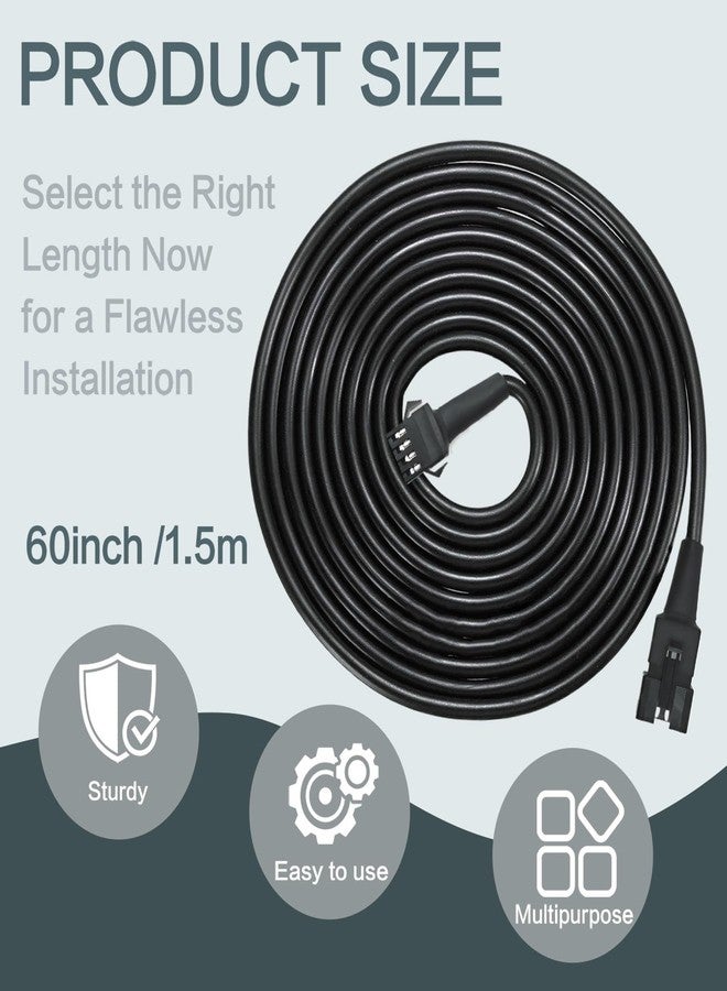 LAZZPPO 12 Pcs 4 Pin 60 inch LED Rock Light Extension Cable, Rock Light Extension Wire 4 Pin RGB Connector with High-Purity Copper & PVC Insulation for Motorcycle, ATV, Car,Trucks, RV & Neon Strip - Image 3