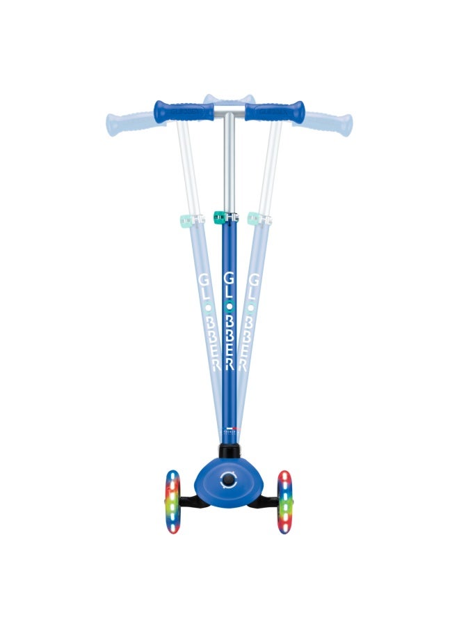 Globber Primo Plus Lights 3-wheel Kick Scooter in Navy Blue - Image 2