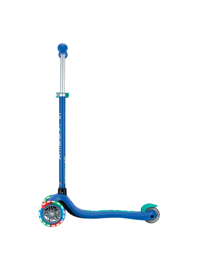 Globber Primo Plus Lights 3-wheel Kick Scooter in Navy Blue - Image 5