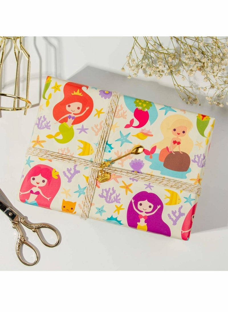 Excefore Wrapping Paper Sheets Bulk Set -Kids Birthday Gift Modern Gift Wrapping Paper Sheet, Perfect forBirthday Holiday Wedding Baby Shower - 4 Folded Sheets - 52CM X76CM - Image 5