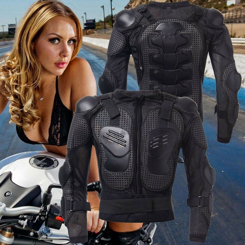 Full Body Motorcycle Riding Jacket Armor Spine Shoulder Chest Protection - Image 4