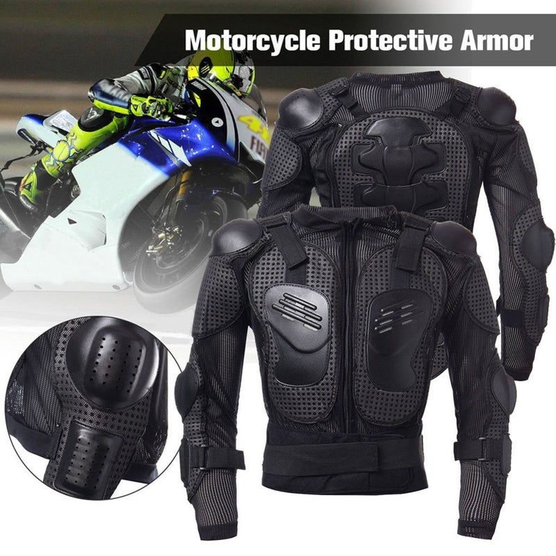 Full Body Motorcycle Riding Jacket Armor Spine Shoulder Chest Protection - Image 3