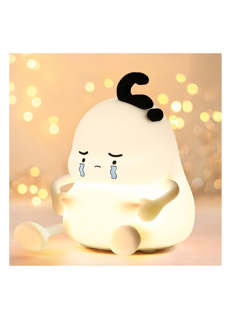 Excefore Cute Night Light, LED Silicone Night Light, 3 Level Dimmable Nursery Nightlight for Breastfeeding Toddler Baby Kids Decor, Night Light Rechargeable Squishy Novelty Touch Light for Kids - Image 1