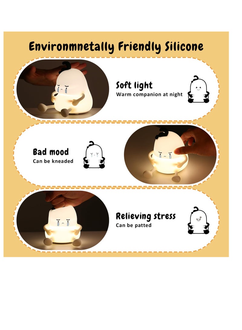 Excefore Cute Night Light, LED Silicone Night Light, 3 Level Dimmable Nursery Nightlight for Breastfeeding Toddler Baby Kids Decor, Night Light Rechargeable Squishy Novelty Touch Light for Kids - Image 5