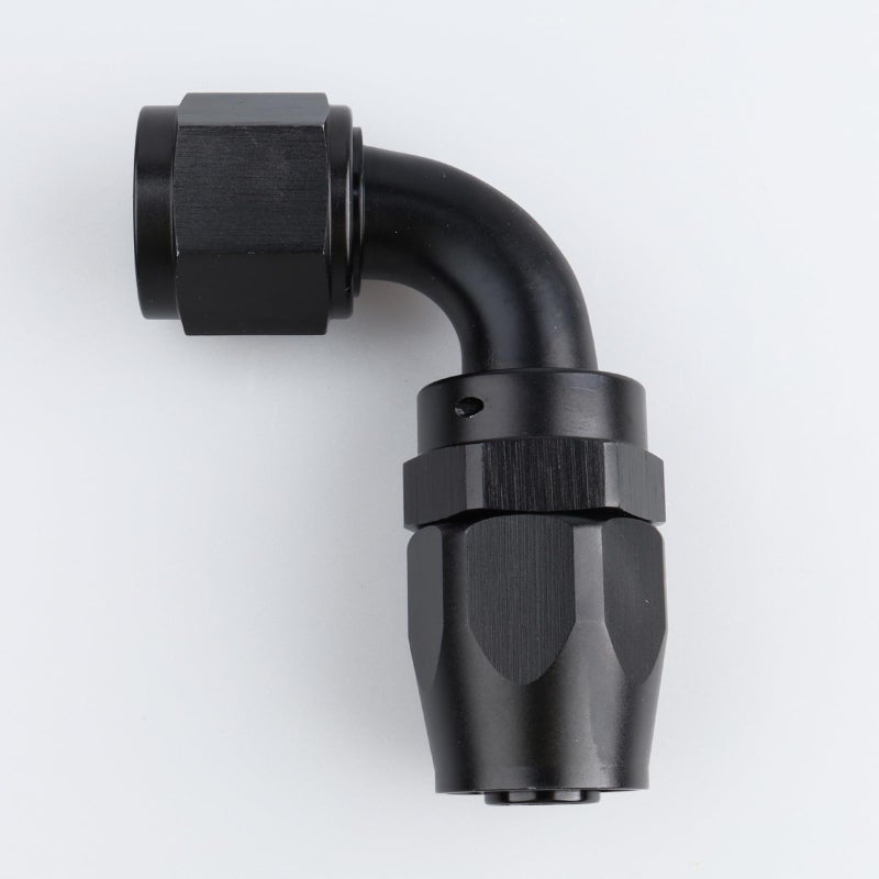AC PERFORMANCE 6 AN 90 Degree Swivel Hose End Fitting Aluminum Black