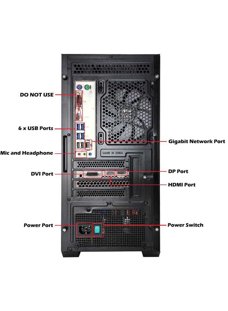 2 FAR ROBOTICS TR-200 - AMD Ryzen 5 5500 | RTX 3050 | 16GB DDR4 | 1TB NVME M.2 SSD | Windows 11 pro | 1 Year Warranty | WIFI | Bluetooth [TR-201] Black - Image 4