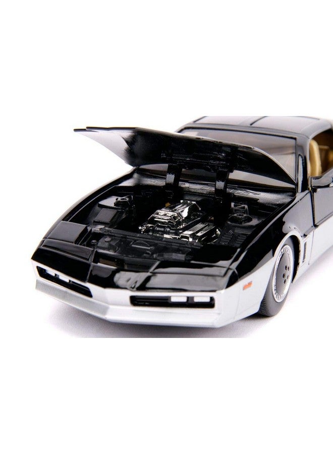 Jada Toys لعبة جادا هوليوود رايدز ك Knight Rider K.A.R.1982 بونتياك فايربيرد 1: 24 سيارة مصنوعة من المعدن مع ميزة الإضاءة، أسود لامع / فضي - Image 3