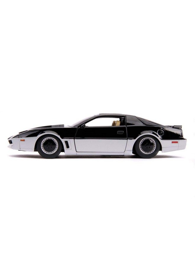 Jada Toys لعبة جادا هوليوود رايدز ك Knight Rider K.A.R.1982 بونتياك فايربيرد 1: 24 سيارة مصنوعة من المعدن مع ميزة الإضاءة، أسود لامع / فضي - Image 2