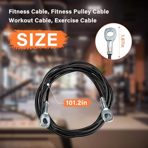 ArrogantF Fitness Cable Compatible with All Total Gym Models 1000, 1500, 2000, 3000, XLS,Fitness Pulley Cable,Workout Cable, Exercise Cable Steel Wire Rope for Cable Machine Home Gym - Image 2