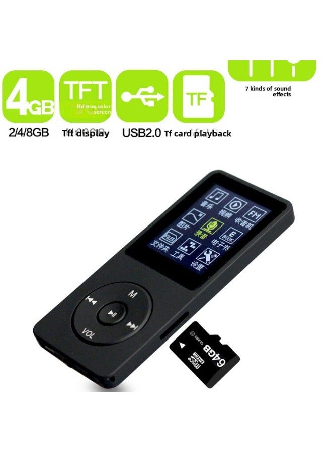 MP3 Player - Bluetooth MP3 Player for Students - Golden band Bluetooth function, 8G - Portable Music Player, English Learning Dictionary, Walkman, Wireless Study, Mp4 Support, Exam Listening - Image 2