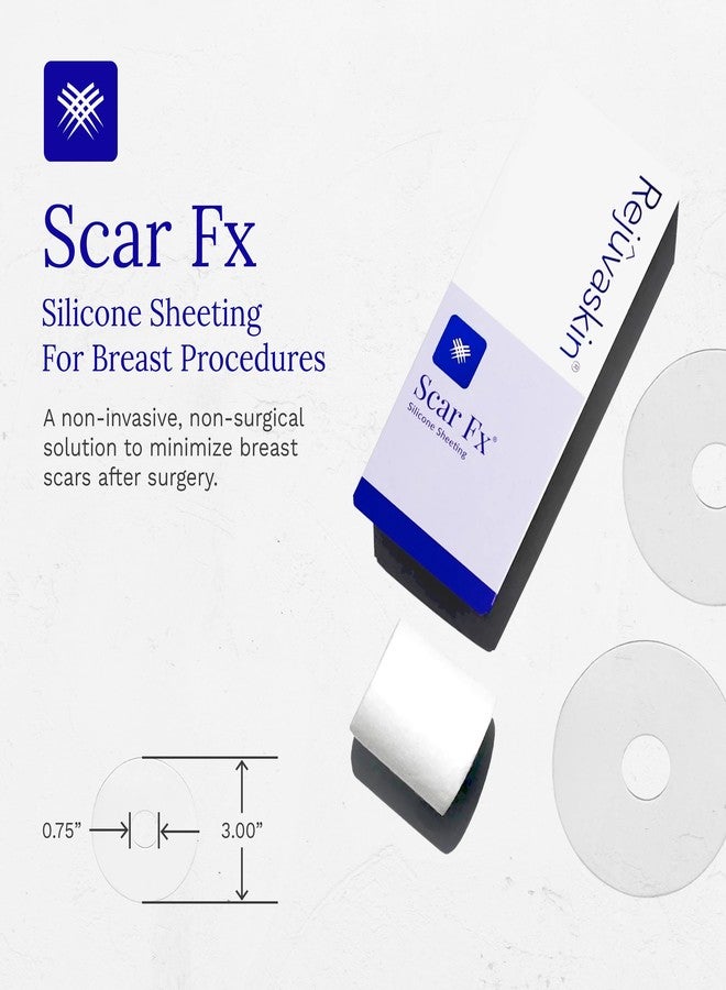 Rejuvaskin Scar Fx Silicone Sheeting, Silicone Tape for Breast Scars, 3 Circular Shaped, 1 Sheet, Soften, Flatten & Reduce the Appearance of Scars - Image 2