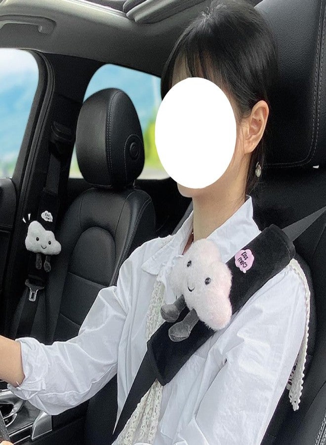 BNTR Car Seat Belt Cover Stocking Stuffers Cute Fluffy Pig Frog Sheep Dinosaur Safety Seatbelt Shoulder Pad Auto Accessory Neck Cushion Protector Seatbelt Shoulder Protector Nice Gift (Frog) - Image 4
