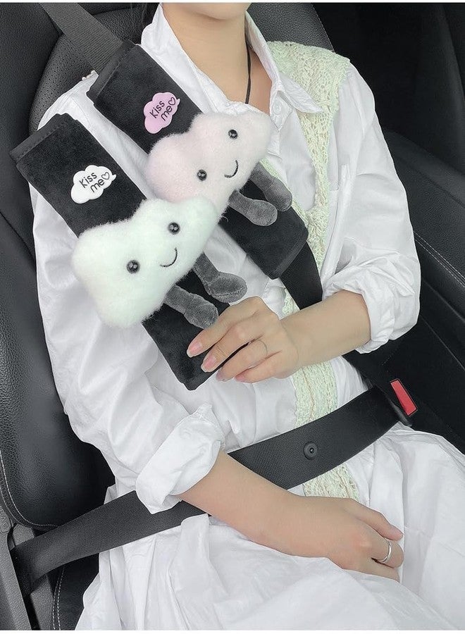 BNTR Car Seat Belt Cover Stocking Stuffers Cute Fluffy Pig Frog Sheep Dinosaur Safety Seatbelt Shoulder Pad Auto Accessory Neck Cushion Protector Seatbelt Shoulder Protector Nice Gift (Frog) - Image 3
