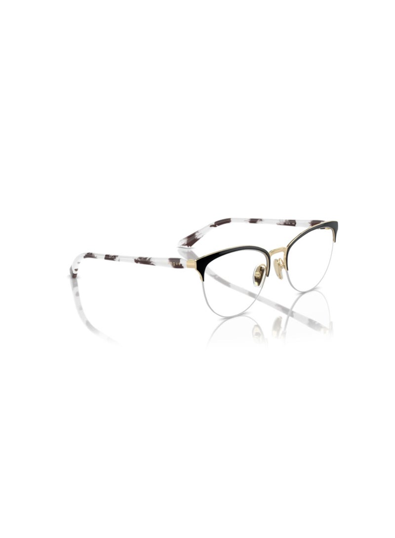 Vogue Vogue Woman Oval  Eyeglasses- Vo 4304 - Lense Size:51Mm - Top Black/Pale Gold  - Image 4