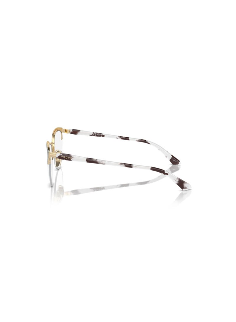 Vogue Vogue Woman Oval  Eyeglasses- Vo 4304 - Lense Size:51Mm - Top Black/Pale Gold  - Image 2