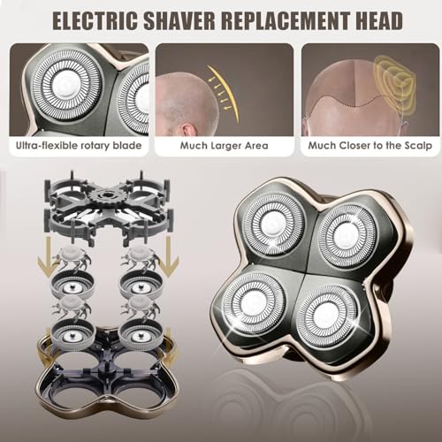 TGSBHIO Shaver Replacement Heads Compatible with Skull Head Shaver, Replacement Blade for Pitbull, Butter flykiss pro & Palm for Bald Men 3 Pack - Image 5