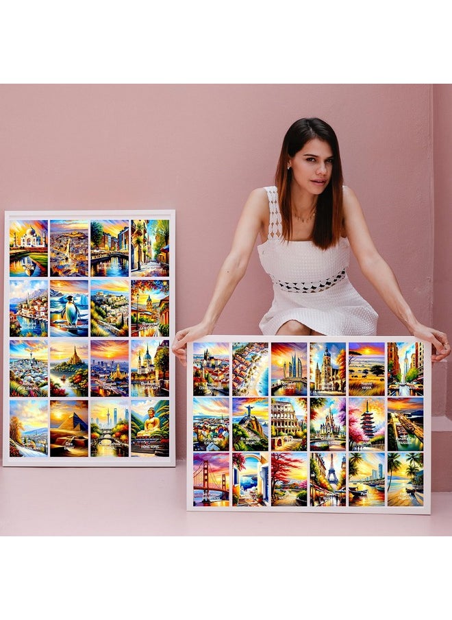 PARTH IMPEX 100Pcs Vintage Travel Postcards - World Travel Wall Art Prints, Retro Popular Cities Posters Collage Kit, Trendy City Landscape Aesthetic Pictures for Teen Dorm Bedroom Room Decor - 4" x 6" Photo  - Image 5