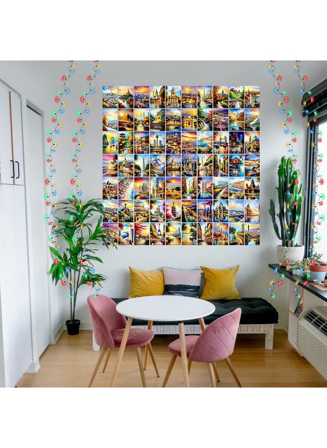 PARTH IMPEX 100Pcs Vintage Travel Postcards - World Travel Wall Art Prints, Retro Popular Cities Posters Collage Kit, Trendy City Landscape Aesthetic Pictures for Teen Dorm Bedroom Room Decor - 4" x 6" Photo  - Image 4