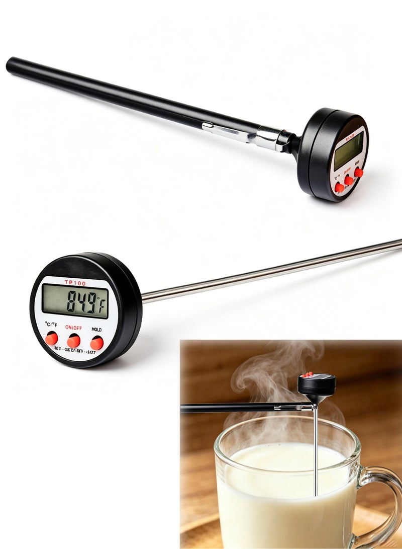 LuckSa Digital Instant Read Meat Food Grill BBQ Kitchen Cooking Thermometer With Pocket - Image 1