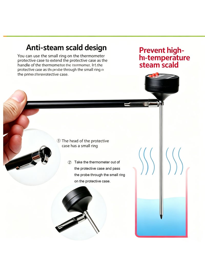 LuckSa Digital Instant Read Meat Food Grill BBQ Kitchen Cooking Thermometer With Pocket - Image 3